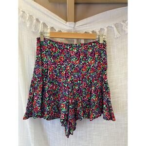 90s Y2K Express Floral Mini Skirt Skort, size 7 XS-S